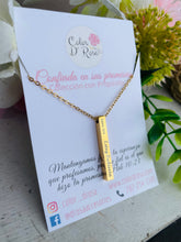 Load image into Gallery viewer, Estoy Cubierta, Stainless Steel Message Chain Necklace, Inspirational Necklace