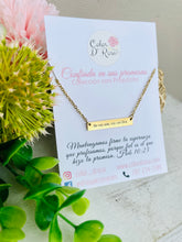 Load image into Gallery viewer, No voy sola, voy con Dios. , Stainless Steel Message Chain Necklace, Inspirational Necklace