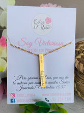 Load image into Gallery viewer, Fui Lavada, Stainless Steel Message Chain Necklace, Inspirational Necklace