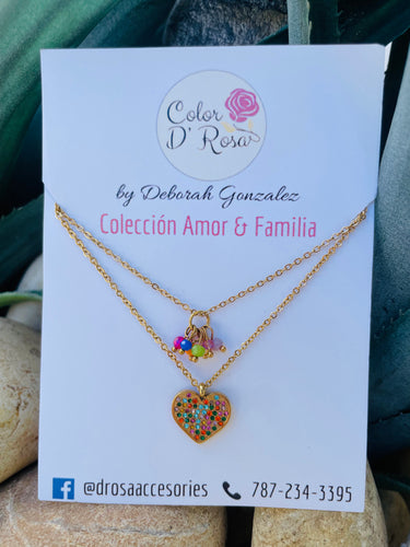 My colorful heart Necklace