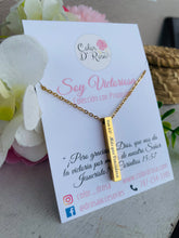 Load image into Gallery viewer, Más que vencedora, Stainless Steel Message Chain Necklace, Inspirational Necklace