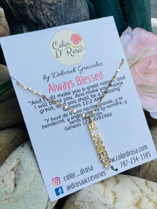 Blessed Chain Necklace, Stainless Steel Jewelry, Handmade Jewelry