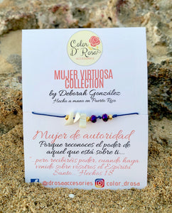 Pulsera mujer de autoridad, Handmade Adjustable Bracelet, Nylon Cord Bracelet, Handmade jewelry