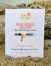 Load image into Gallery viewer, Pulsera mujer sabia, Handmade Adjustable Bracelet, Nylon Cord Bracelet, Handmade jewelry