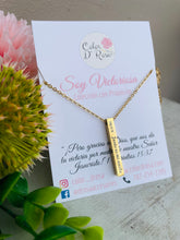 Load image into Gallery viewer, Jesús es mi ancla, Stainless Steel Message Chain Necklace, Inspirational Necklace