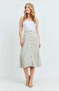 Sand Beige Cotton Skirt