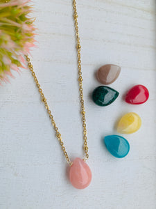 Jade Stone Chain Necklace