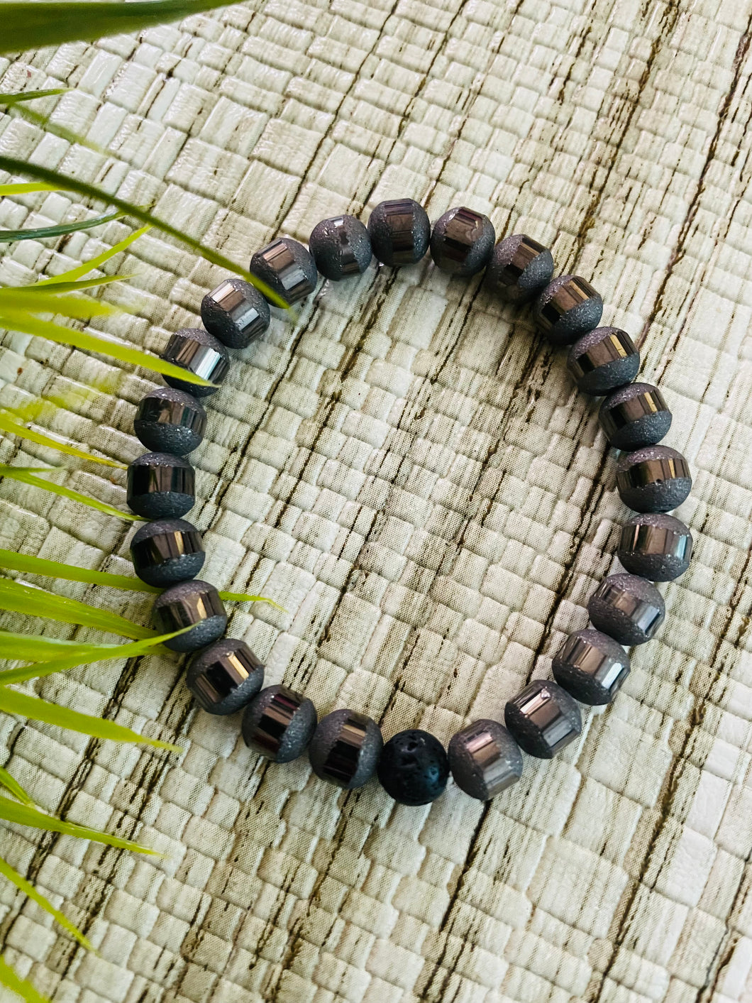 Gray Metallic Men Bracelet, Handmade Bracelet