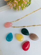 Load image into Gallery viewer, Jade Stone Chain Necklace