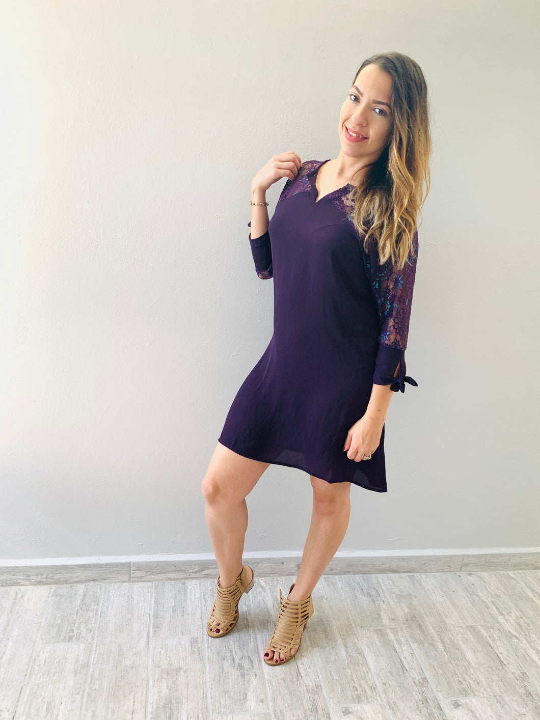 Dark Purple Short Dress