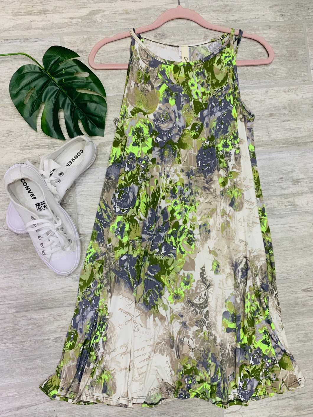 Green Flowered Dress