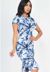 Blue Tye Dye Dress