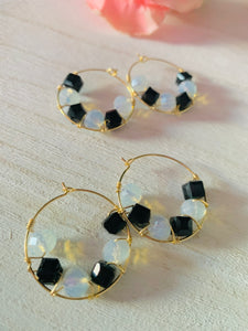 Black & Opal Earrings