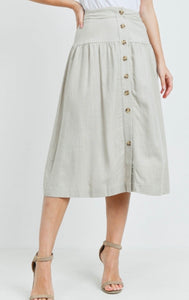 Sand Beige Cotton Skirt
