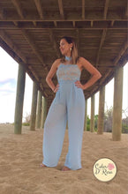 Load image into Gallery viewer, Blue Lace Jumpsuit